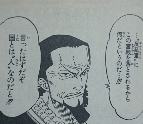 ・・・“反乱軍”にこの宮殿を落とされるから何だというのだ・・・！！！言ったはずだぞ　国とは“人”なのだと！！！